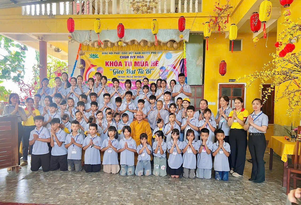 Bế mạc Khóa tu mùa hè tại chùa  Mỹ Hoá xã Hòa Hội